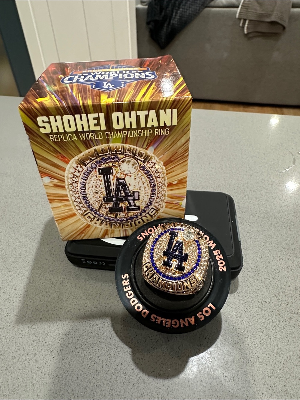 Shohei Ohtani Replica World Championship Ring - Gold with Blue Accents